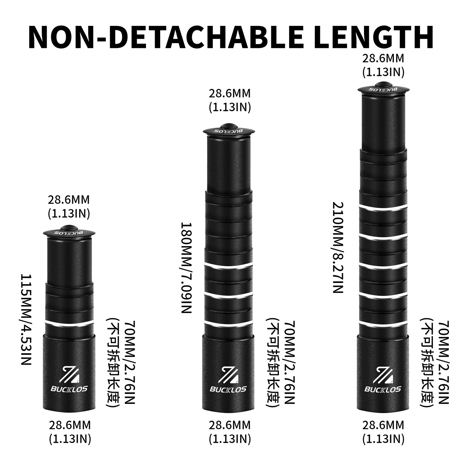 Bicycle Fork Stem Extender Handlebar Riser Extension Adapter Mountain Bike MTB