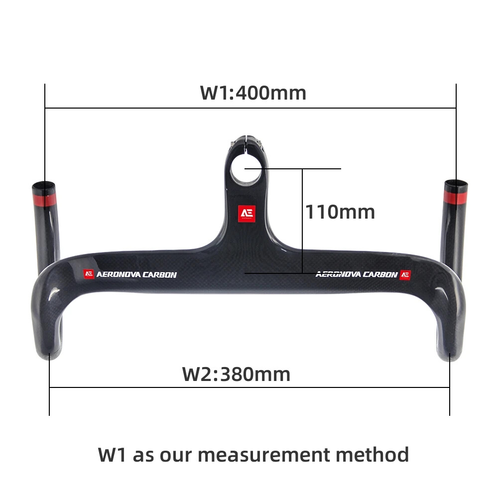 Carbon Road Bike Integrated Handlebar Stem 28.6mm Internal Routing Handlebar