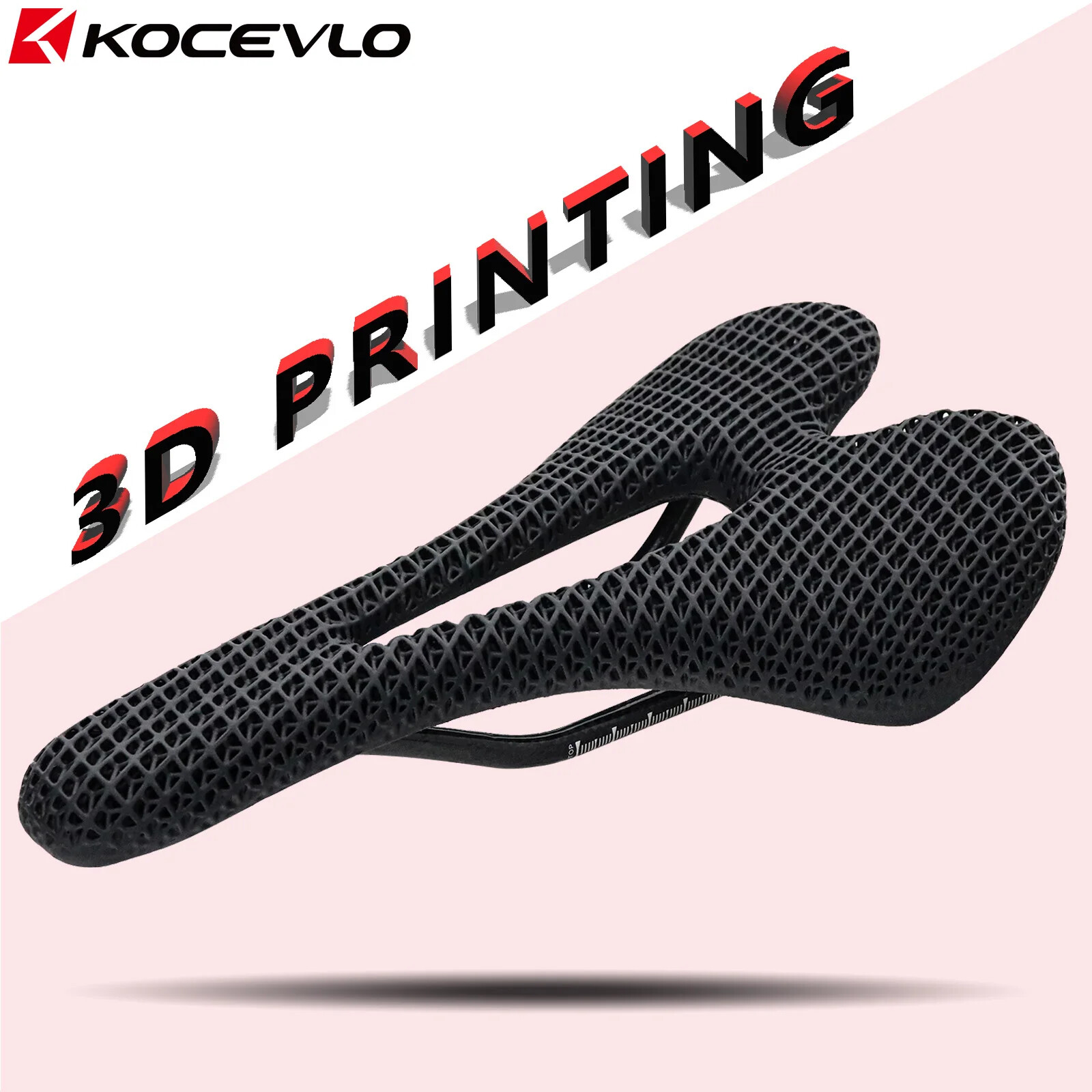 3D Printed Bike Saddle Carbon Fiber Hollow Comfortable Breathable Seat 275x143mm