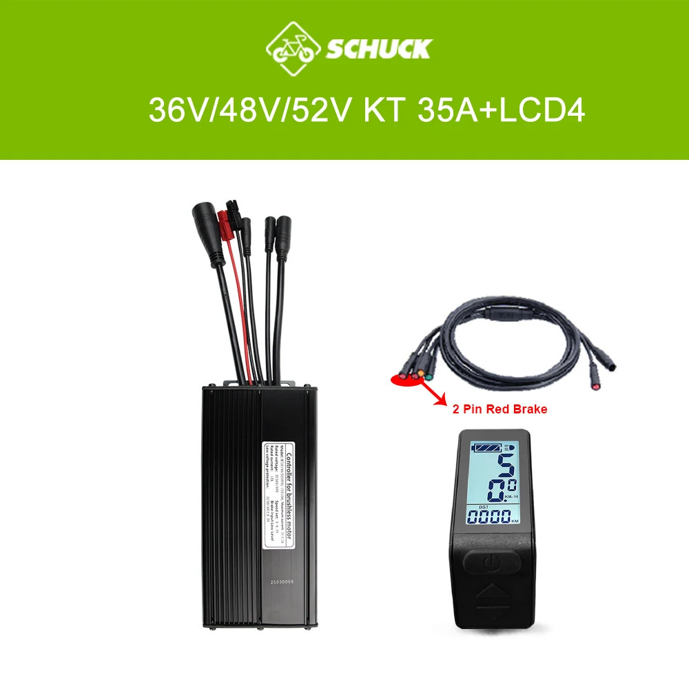 KT Electric Bicycle 36V 48V 52V 35A Sine Wave Controller SM/Waterproof Plug