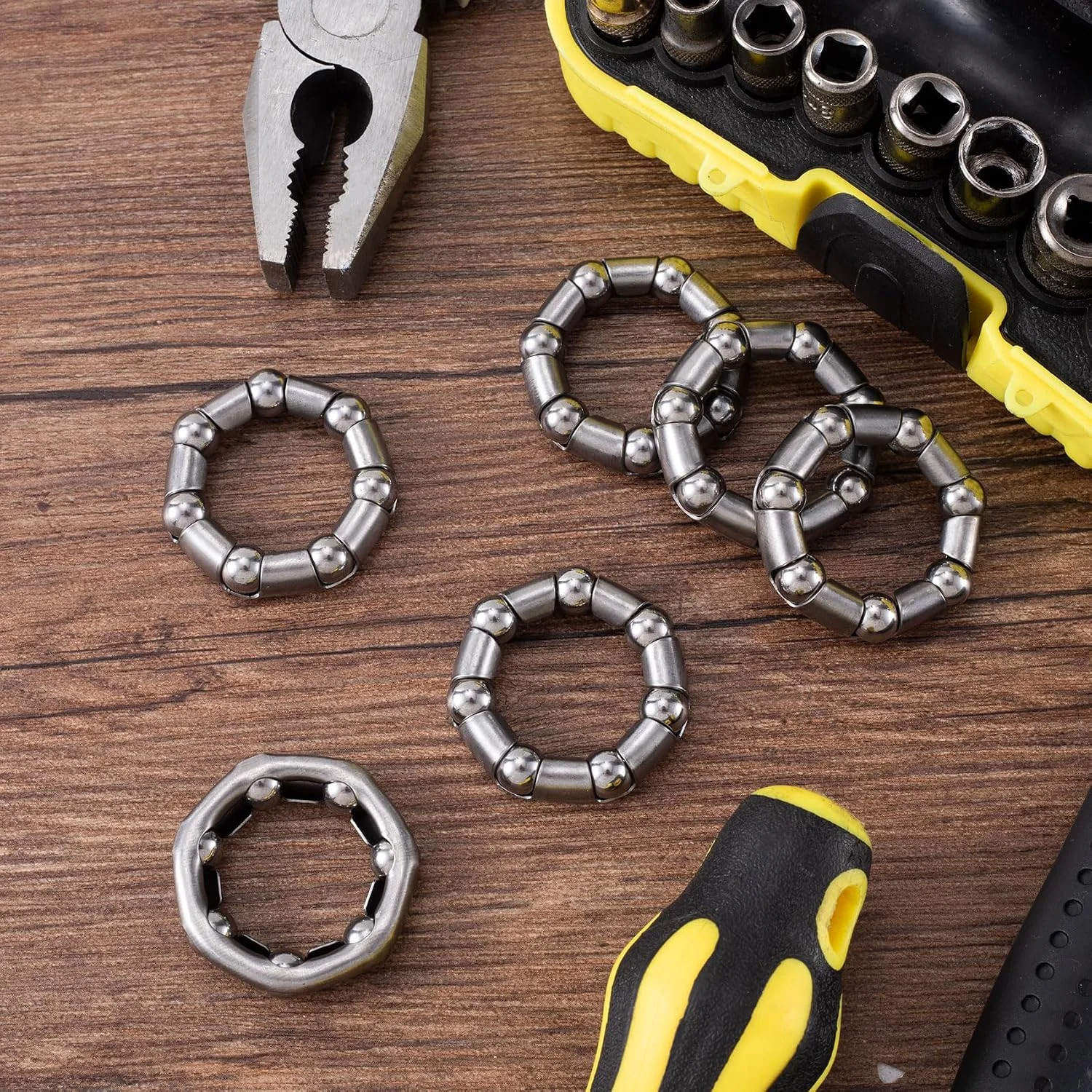 Bicycle Crank Ball Bearing Stainless Steel Bottom Bracket Bearings Bike Axle Whe