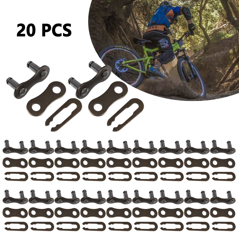20x Bicycle Bike Chain-Master Link Joint Connector Single Speed Quick Clip KIT