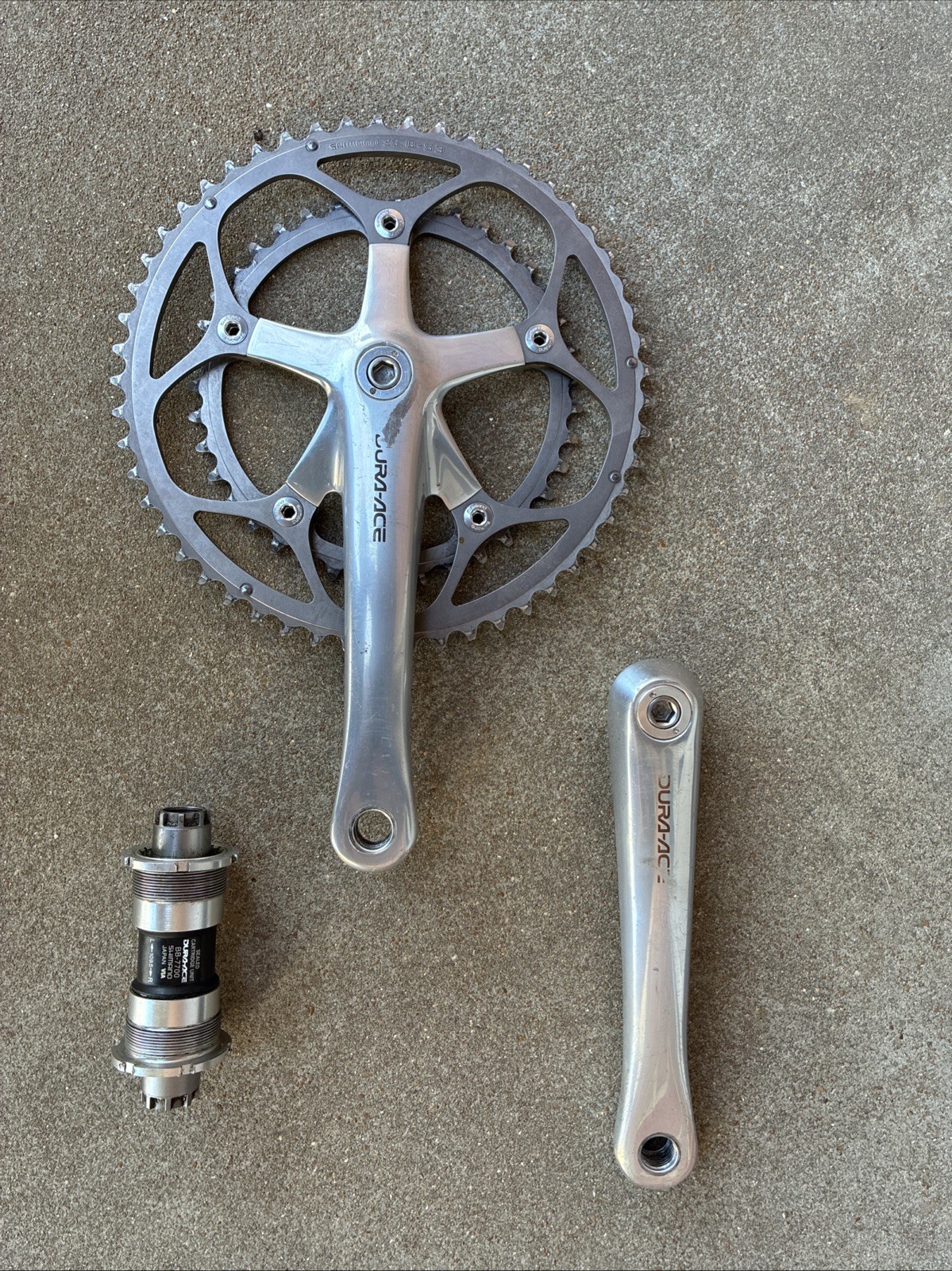 Shimano Dura Ace Crankset FC-7700 175mm 53/39 Double 130 BCD w/ BB-7700