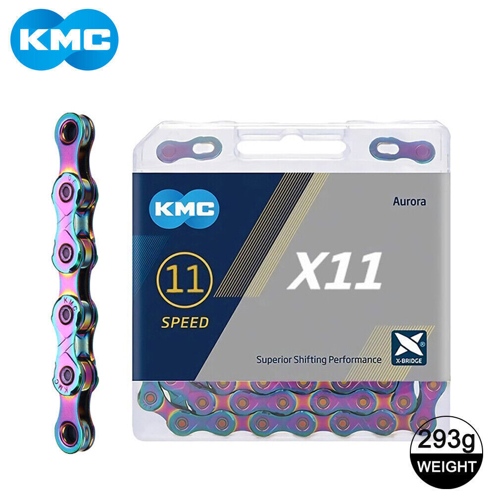 KMC Aurora X10 X11 X12 Chain 10/11/12 Speed MTB Road Bike Rainbow Magic Link