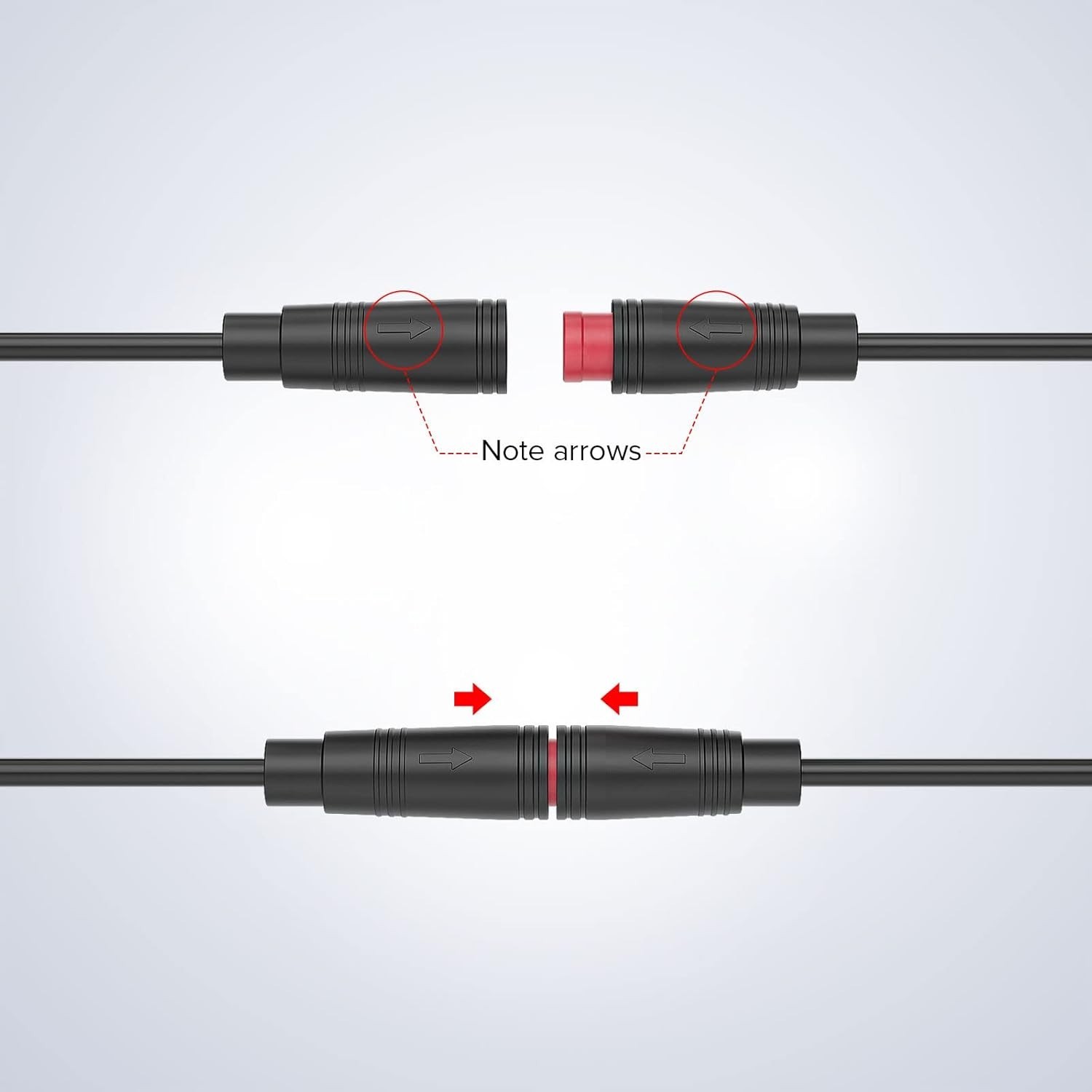 6 Pack Hysmigor 2 Pin Mini Connectors with 7.87in Weatherproof Cables