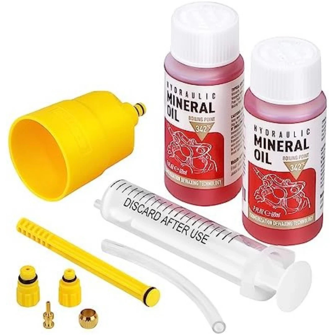 Brake Bleed Kit for Shimano Hydraulic Brakes Mineral Oil 120ml Complete Bleeder