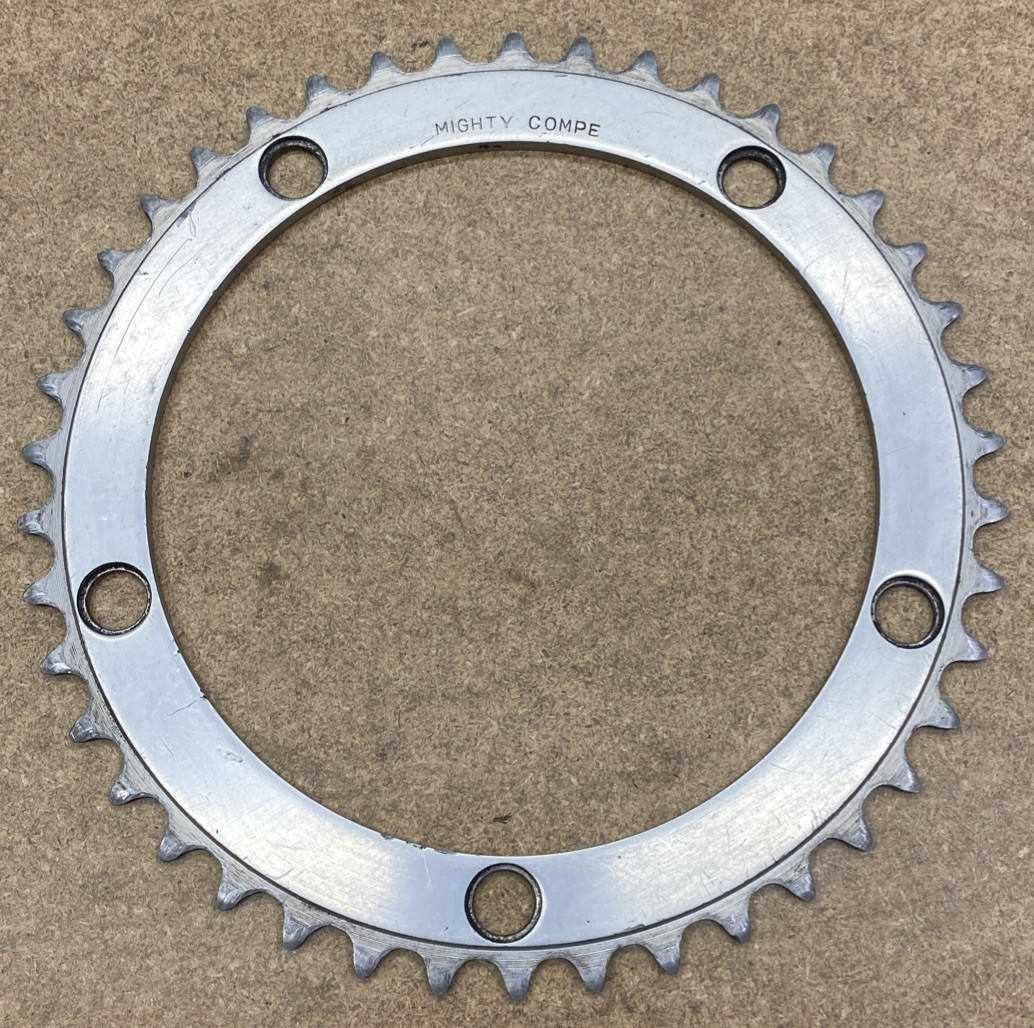 Vintage SUGINO MIGHTY COMPE Chainring 48t 144bcd Inner Double Japan