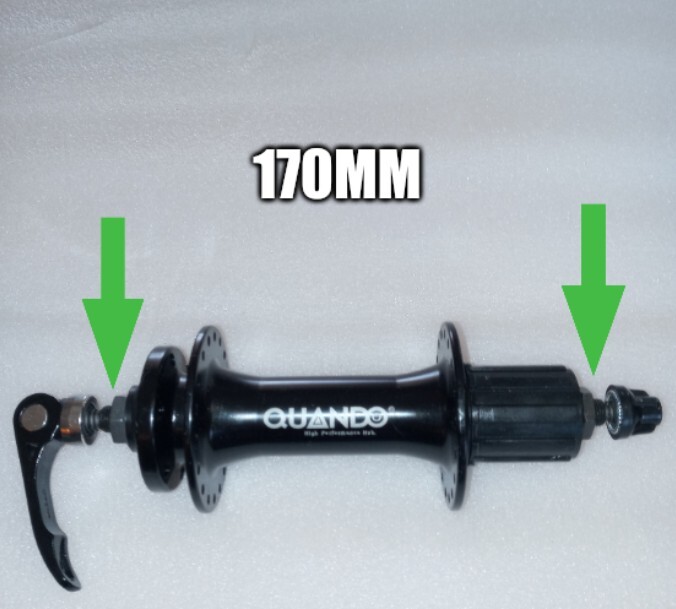 Quando Fat bike rear hub aluminum 170mm QR 8/9/10 speed 36h Cassette disc type.