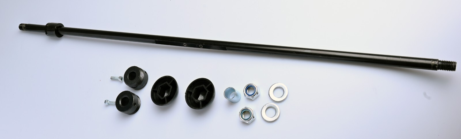 FOMAS 30/32″ LONG STEEL TRIKE TRICYCLE CONVERSION KIT AXLE SET OD15MM BLACK