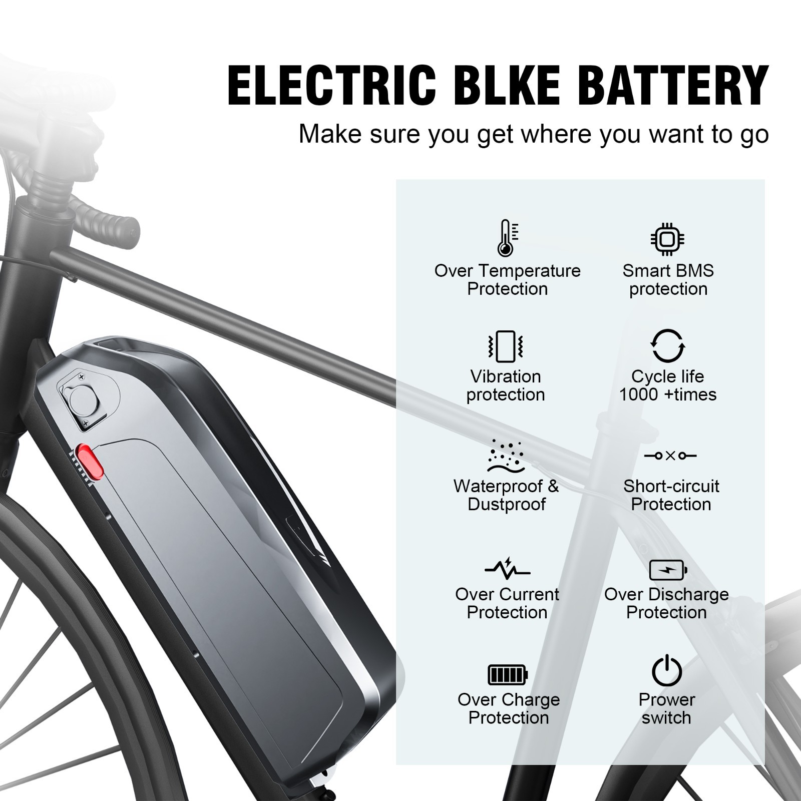 48V 17.5Ah Hailong Ebike Lithium Battery 40A BMS with Samsung Cells 100-1500W