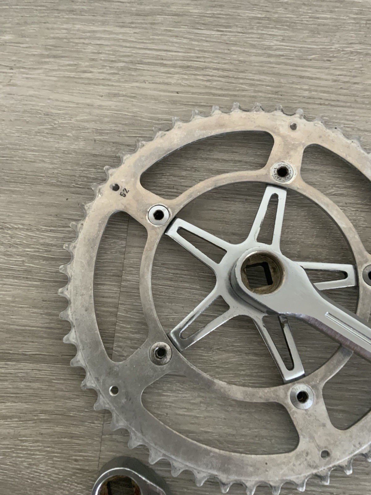 NERVAR SPORT CRANKSET SINGLE 52 CM ROOM FOR A DOUBLE 128 BCD SQUARE TAPER 9/16