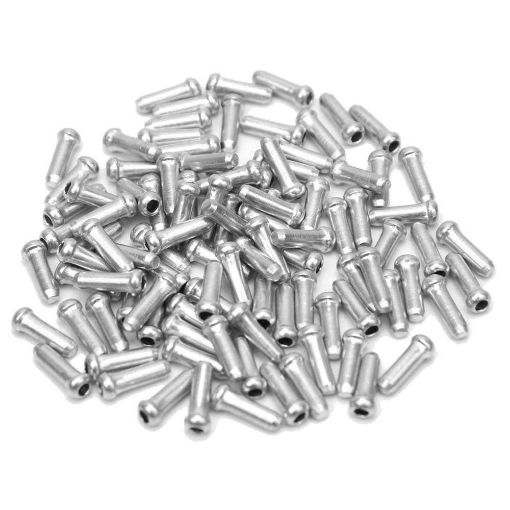 MingTa Bike Cable End Caps Crimps Brake Silver Color-200Pieces