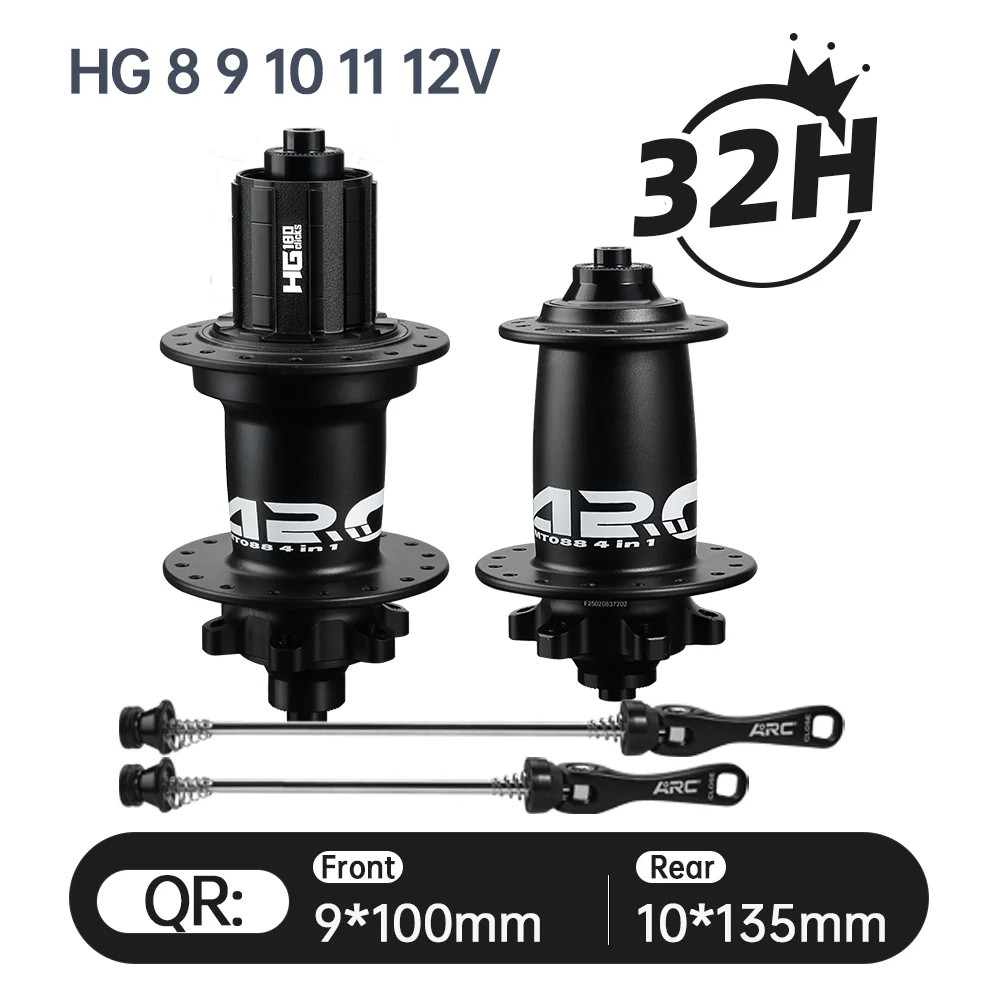 180 Clicks Bicycle Hub 32Holes 6 Bolts Disc Brake for HG XD MS Mountain Bike Hub