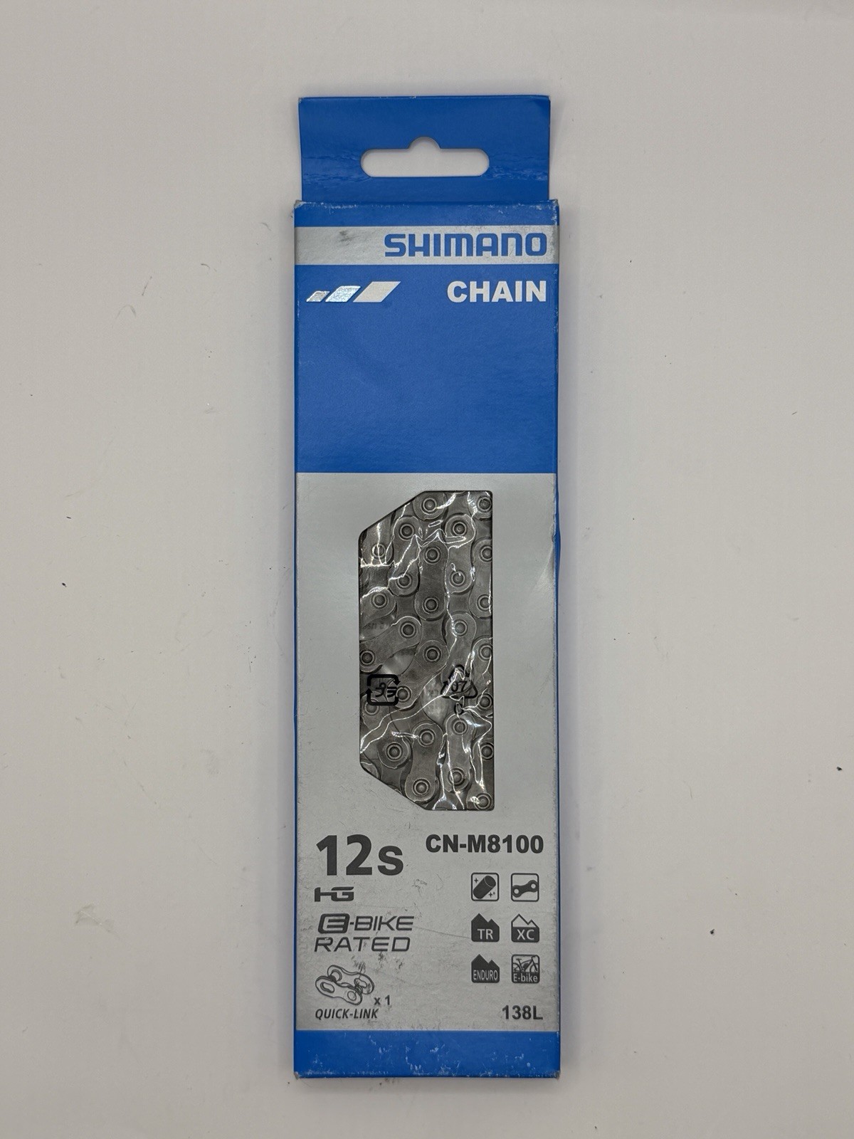 Shimano XT CN-M8100 12-Speed MTB Chain with 138 Links – Silver