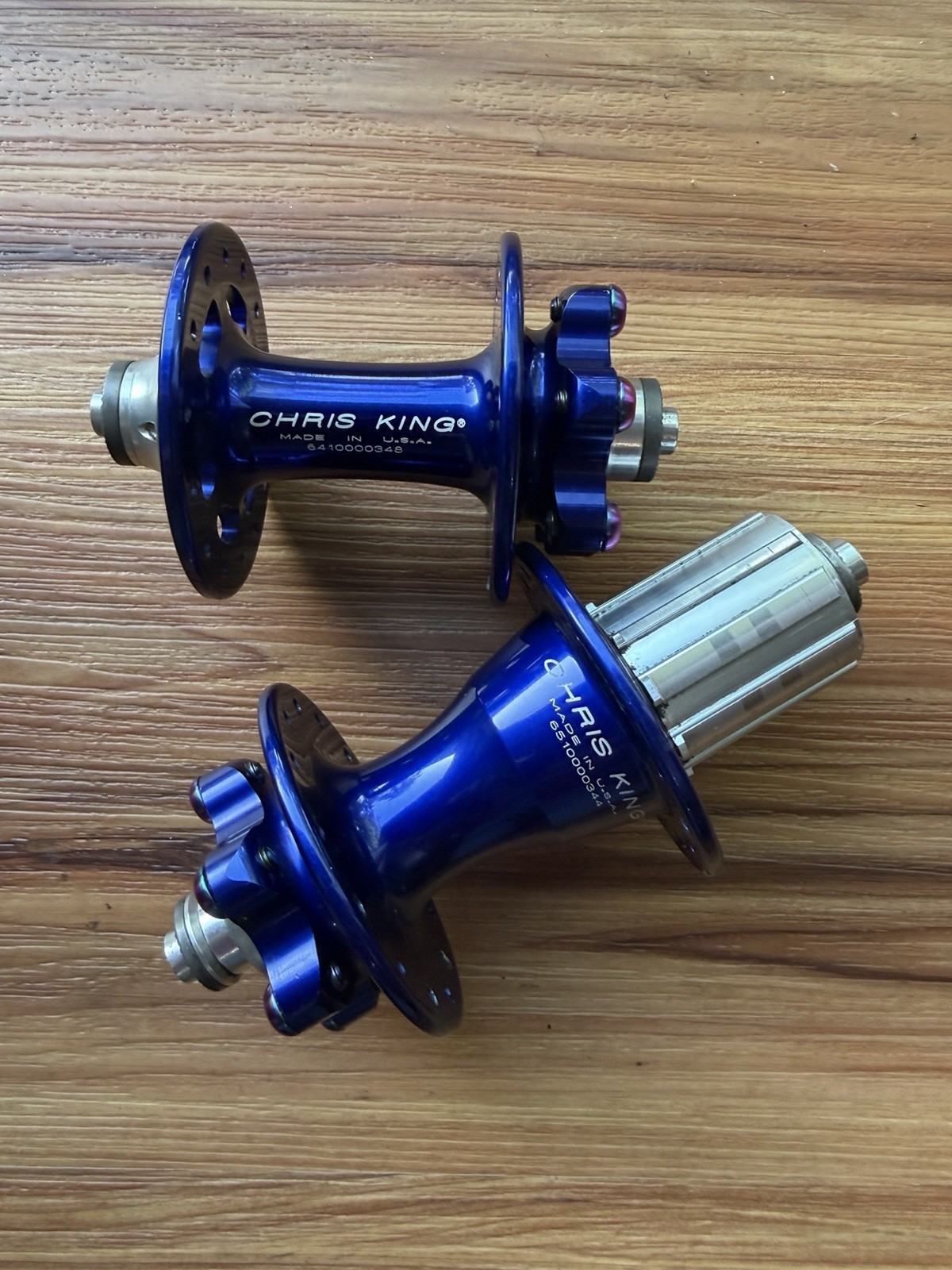 Chris King Disc Hubs Navy / Blue 100mm Front 135mm Rear QR.