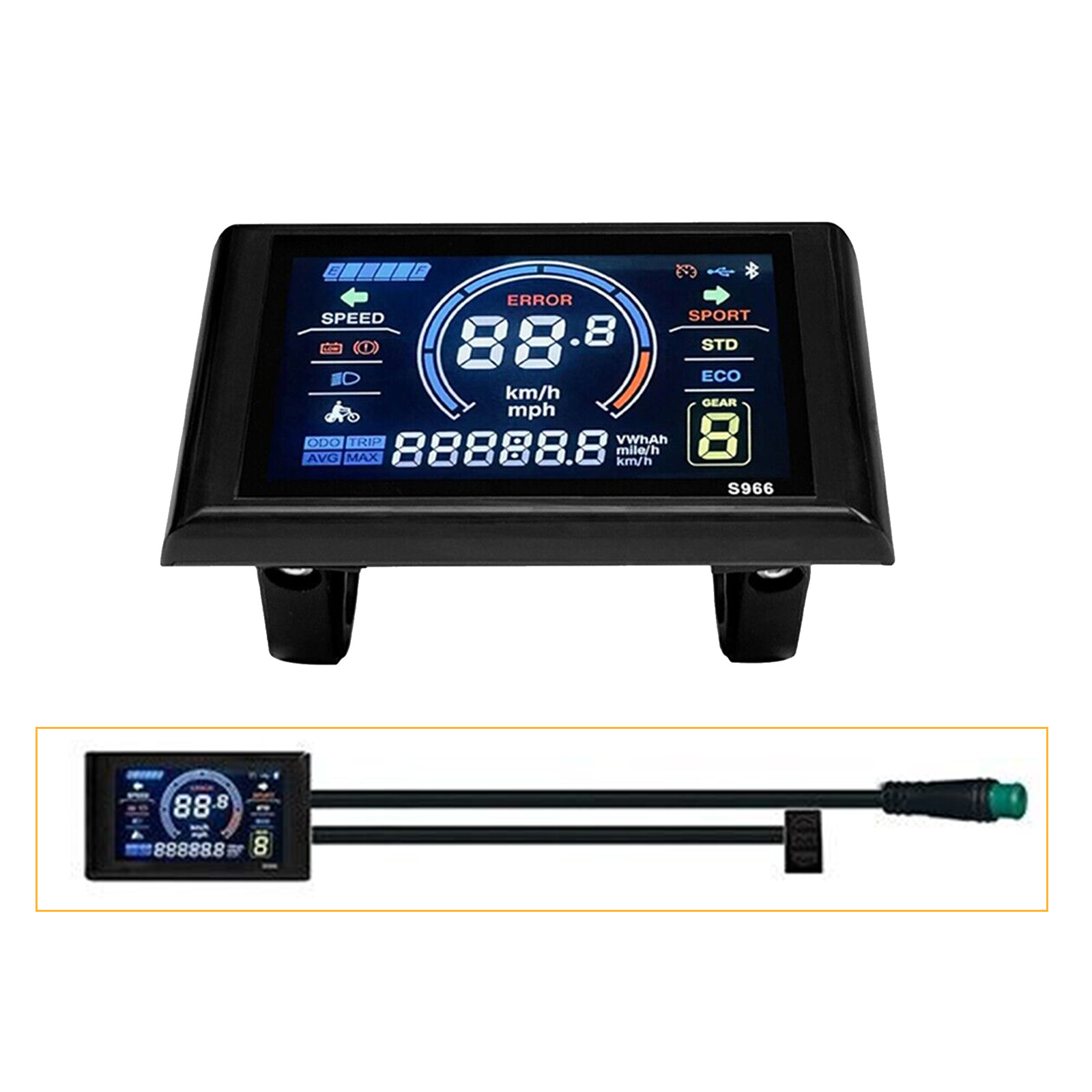 E-bike 24-72V Electric LCD-S966 Control Panel Agreement No.2 Colorful Display