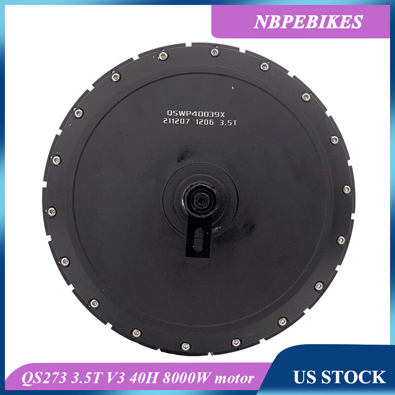 US stock:150mm dropout QS273 40H V3 8000W bare hub motor for motorcycle bike.
