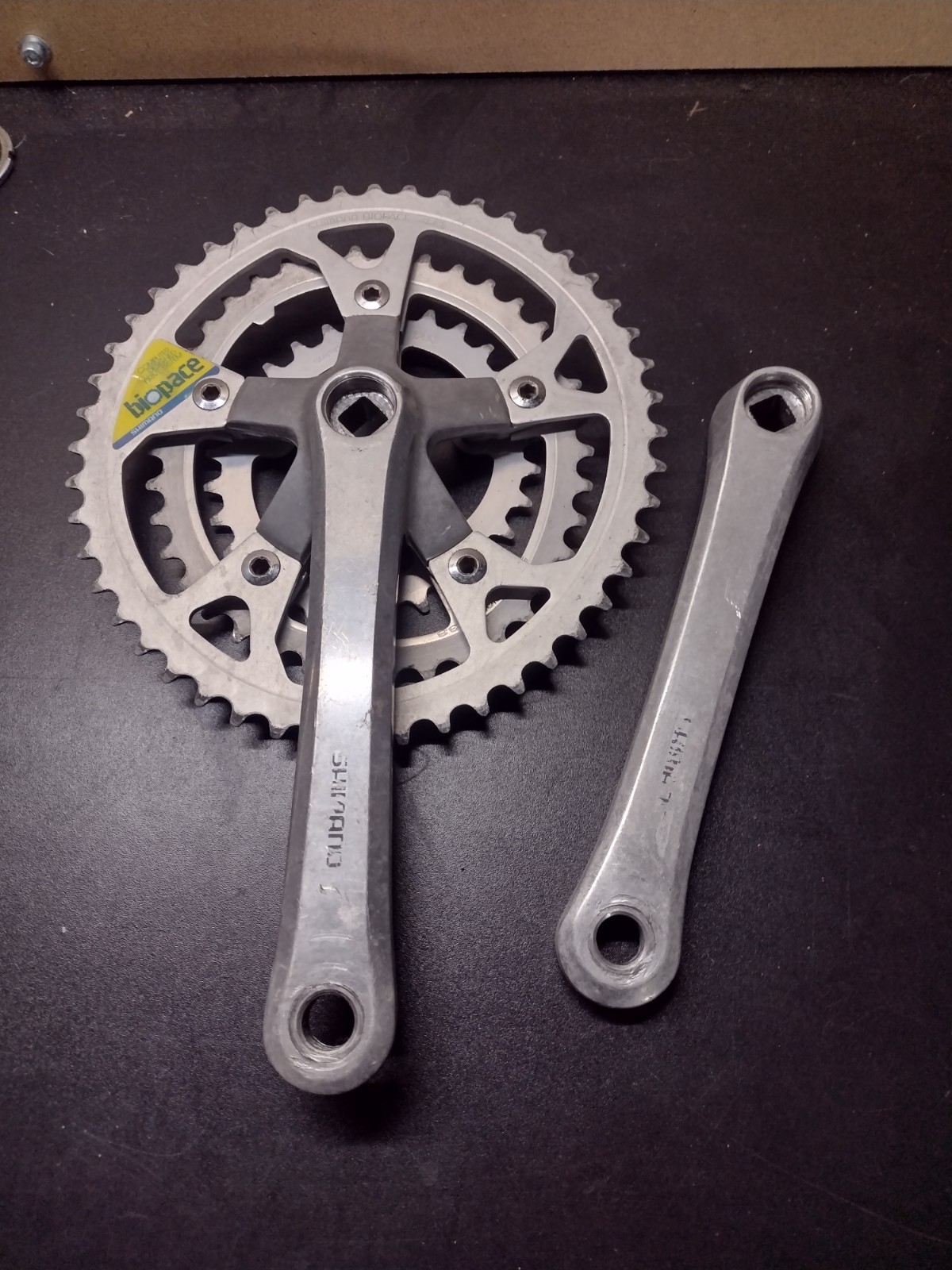 Shimano FC-B124 Biopace Triple Mountain Bike 175 Cranks Crankset Silver 110BCD