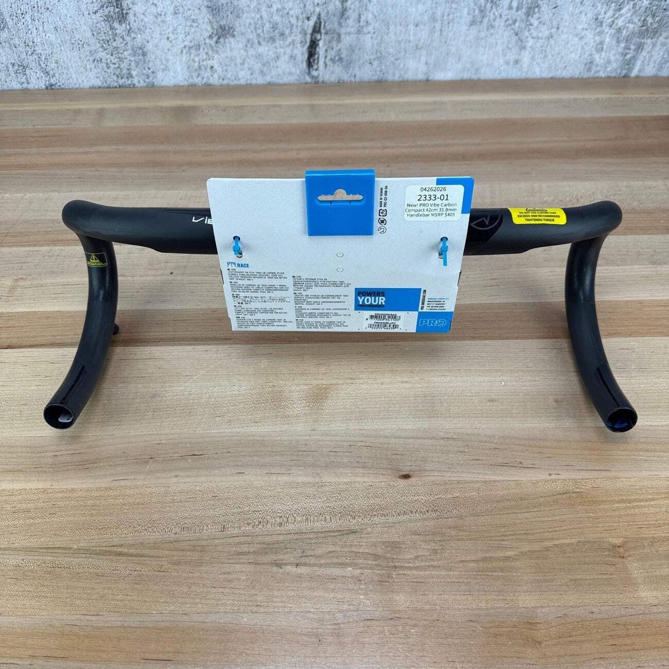 New! PRO Vibe Carbon Compact 42cm 31.8mm Bike Handlebar MSRP $405