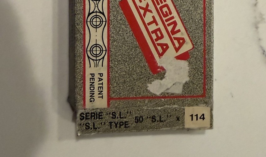 Vintage NOS & Box Regina Extra SL Superleggera 1/2 x 3/32”114 Link Bicycle Chain