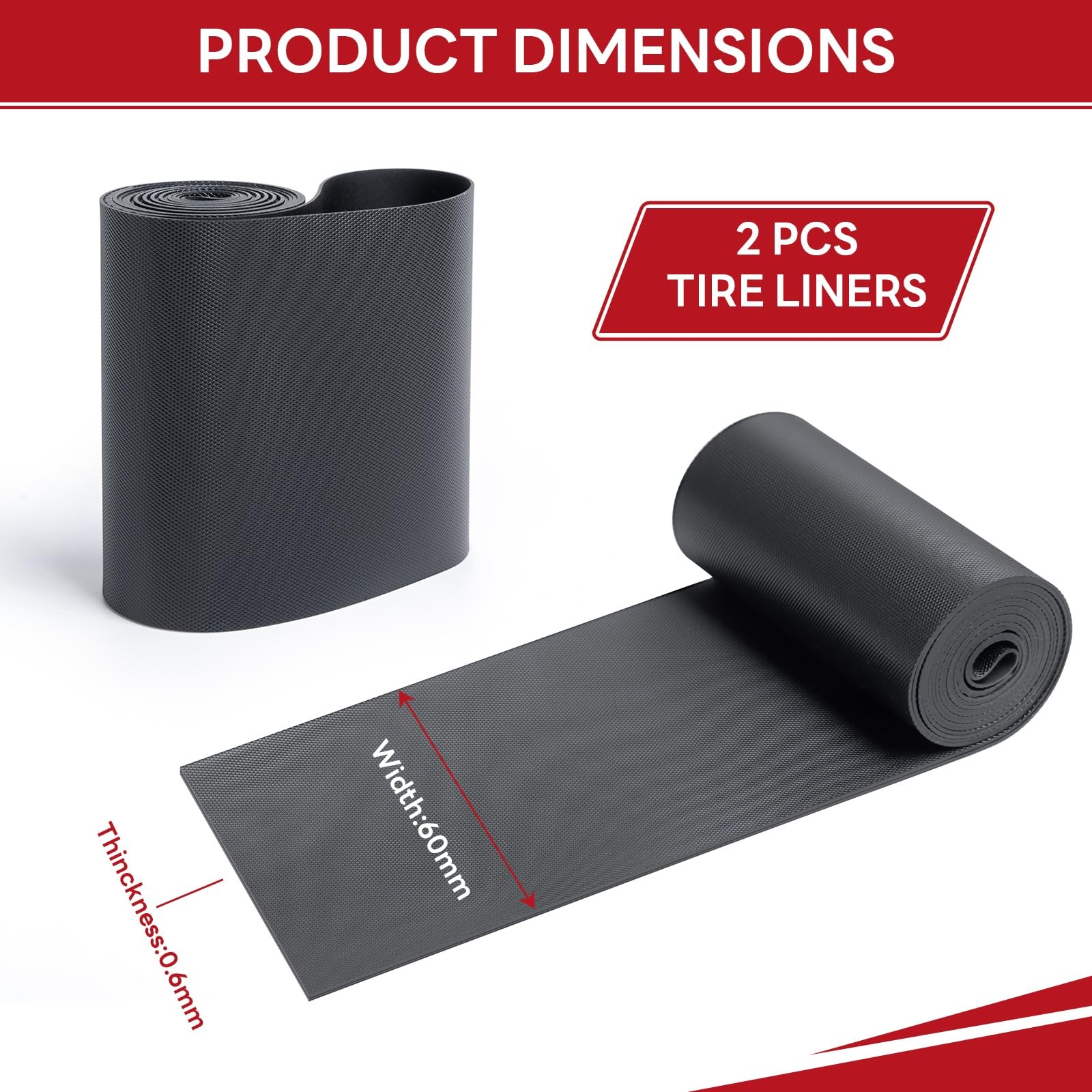 26×4.0 Inch Rim Strip Tape Fat Tire Liner PVC Inner Tube 26X4.0