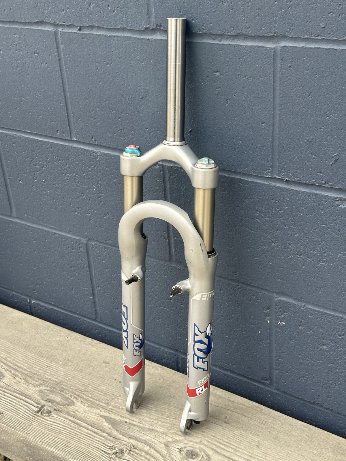 Fox F100 RL Fork 100mm 26in QR 1 1/8 Straight Steerer Disc V Brake MTB