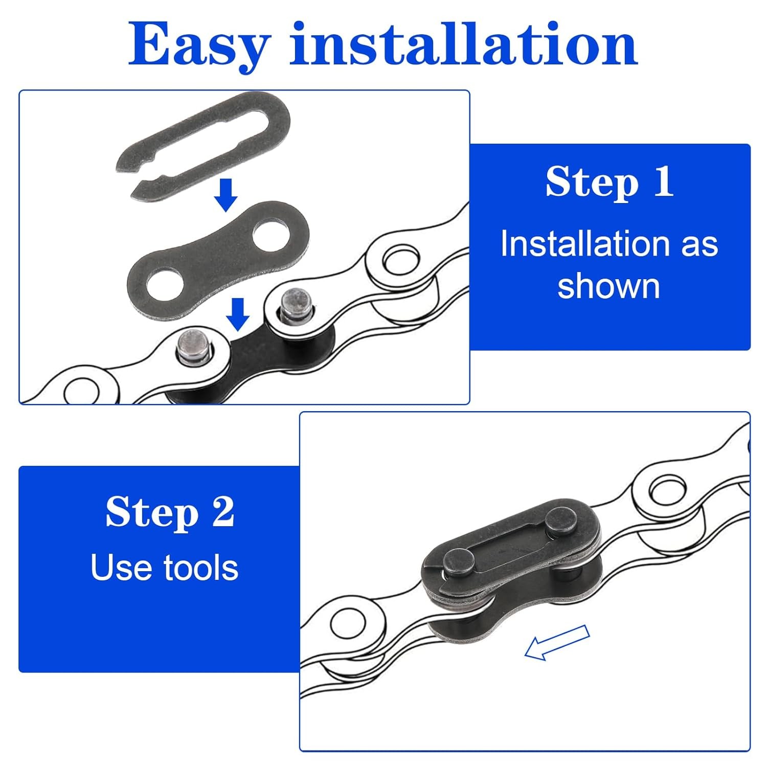 10 PCS Bike Chain Master Links Single Speed Steel Bicycle Repair Connectors