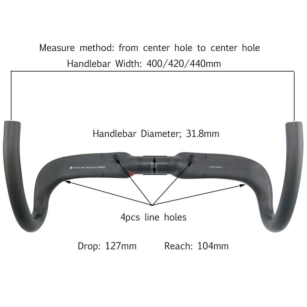RXL SL Carbon Road Bike Handlebar 31.8mm Bent Drop Bars for Cycling 400 420 440