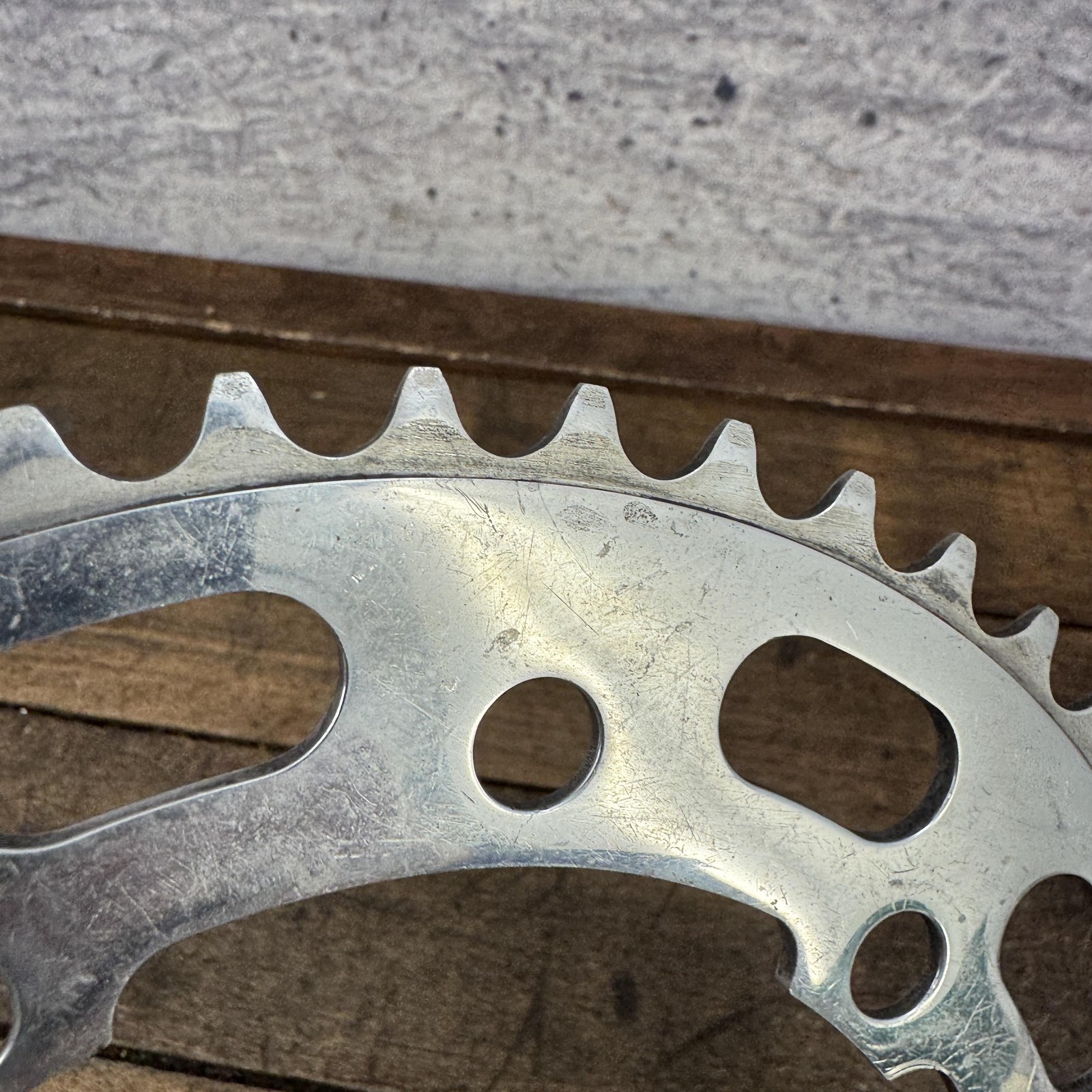 Vintage 48T Chainring 144 130 BCD 5-Arm Silver Aluminum Road Bike