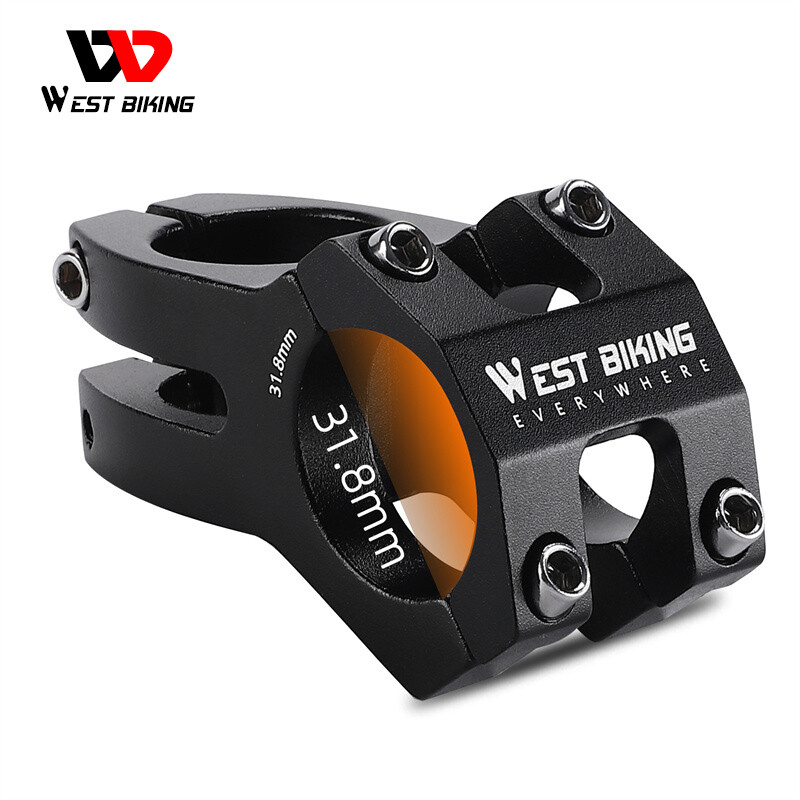 WEST BIKING MTB Bike Stem Aluminum Short Bicycle Handlebar Stem Extender Black