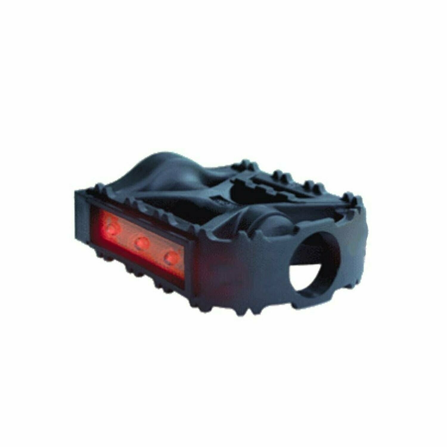 Flashing Red LED Night Time Reflective Safety Bike Bicycle Black 1/2 Inch Pedals