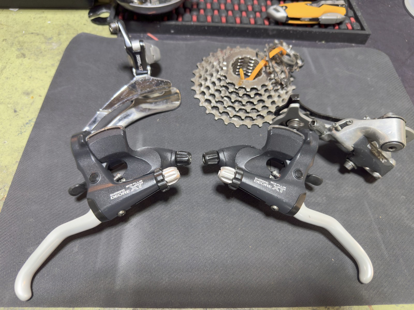 Vintage Shimano Deore XT 3×8 speed mini groupset