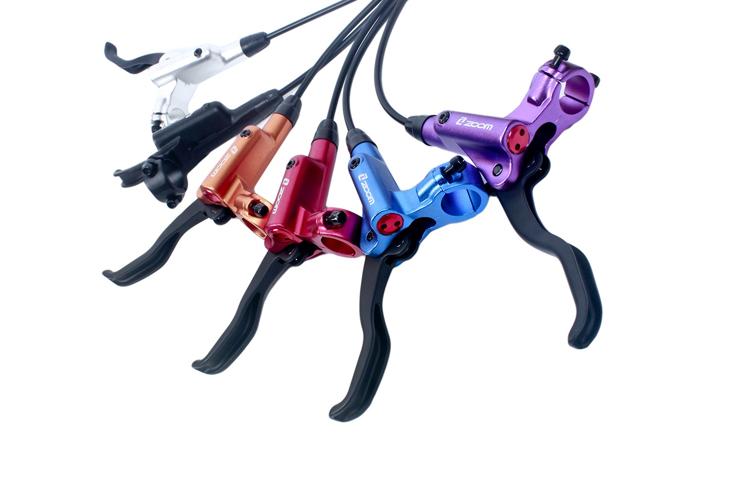 ZOOM HB875 MTB Hydraulic Disc Brake Set Left Front Right Rear 6 Colors Available