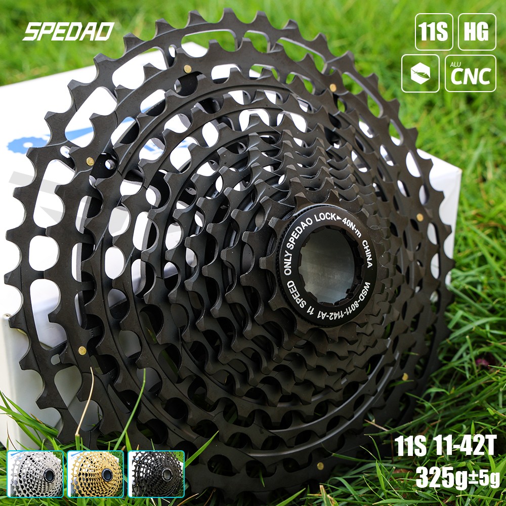 SPEDAO 12S 11-46T/11S 11-42T Cassette 325g Steel CNC HG for MTB Road Bike & Gravel