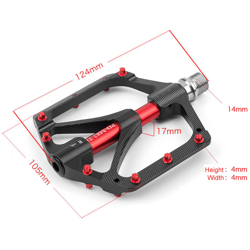 PROMEND MTB Road Bike Titanium Pedals Ultralight 9/16inch 3 Palin Bicycle Pedals