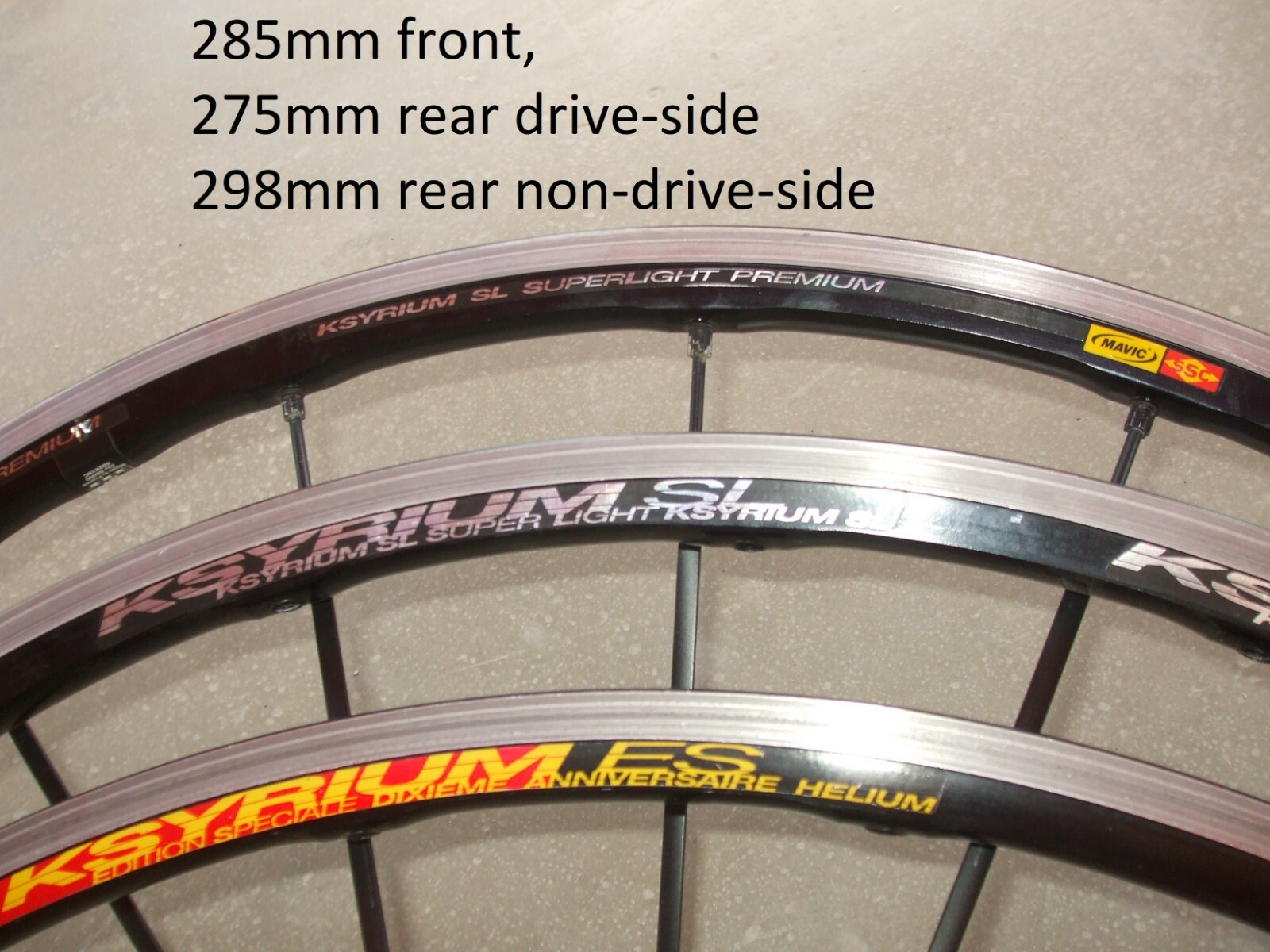 NEW – Mavic Ksyrium Spokes ES, SL, SLS, K10 (2007-2010) Individual Spokes