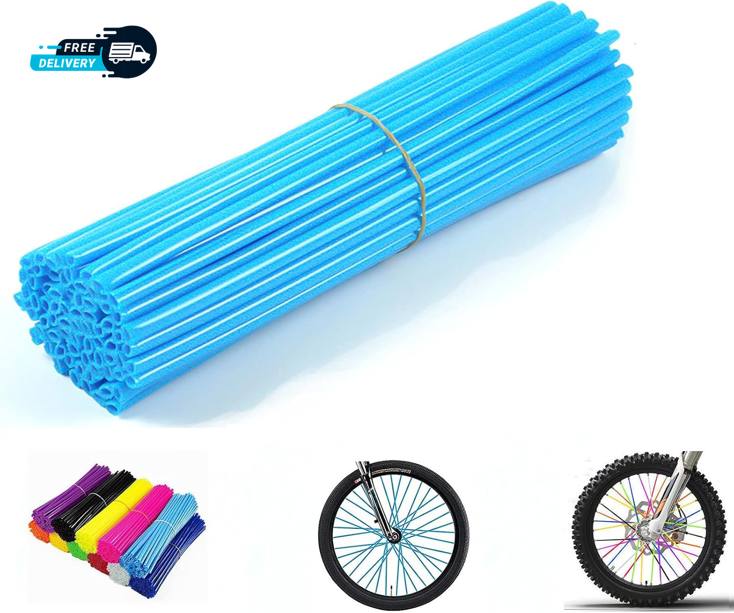 Spoke Skins Spoke Covers: 8-21 Inch Rims Protector & Decoration for Dirt Bike
