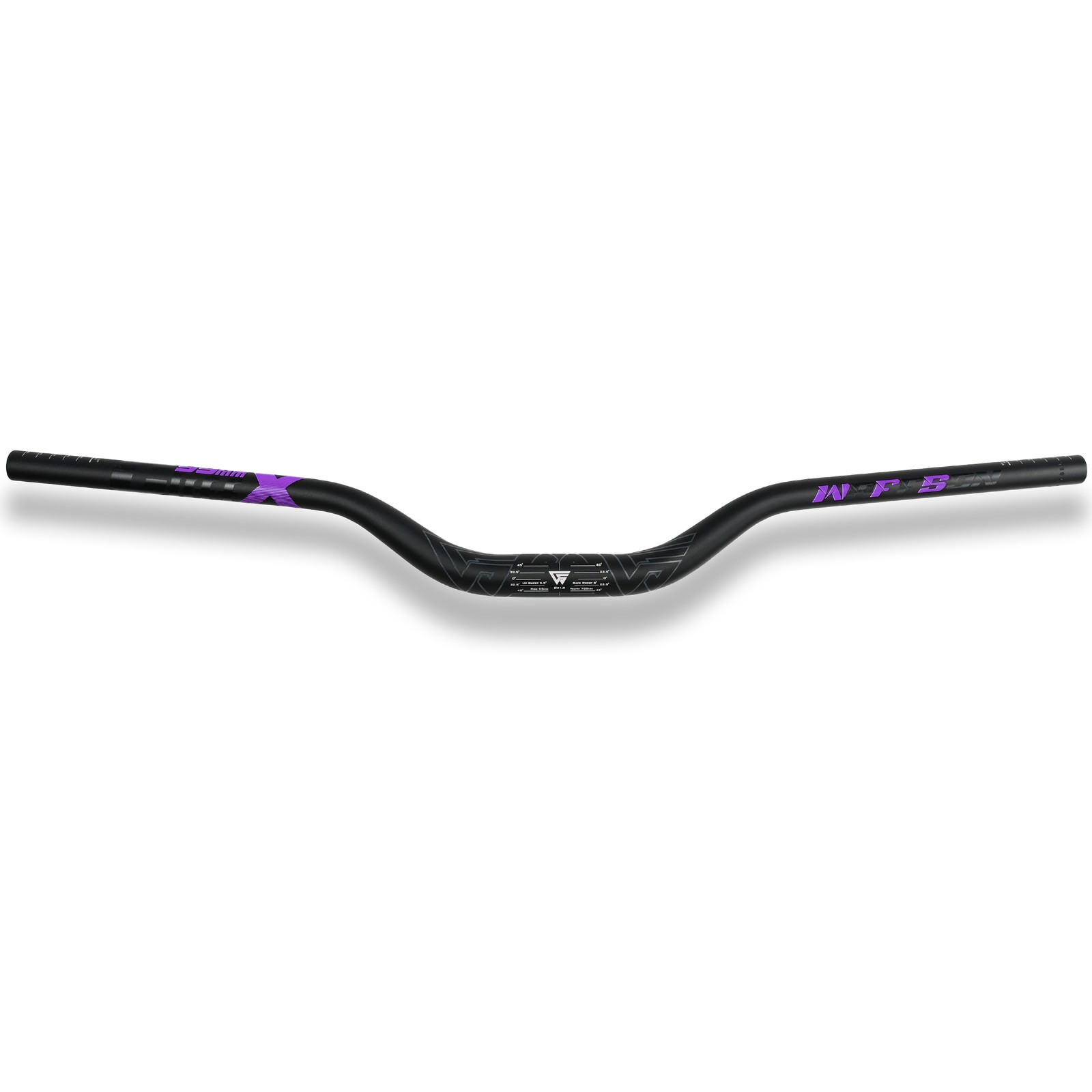WFS CliffX 31.8 x 785mm Handlebar 55mm Rise, Black x Purple