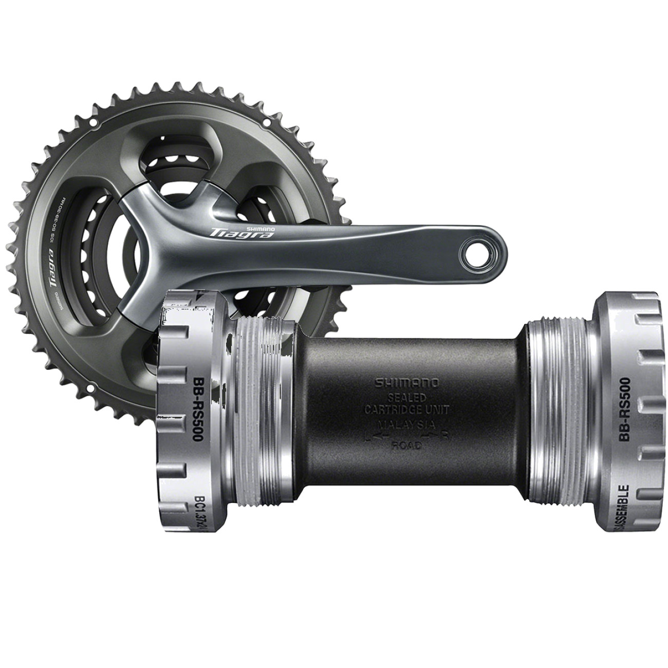 Shimano Road Cycling Bundle: BB-RS501 Hollowtech II Bottom Bracket & Tiagra