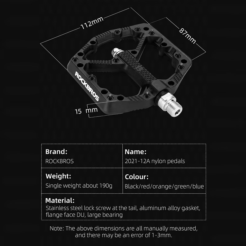 Cycling Bike Bicycle Pedals Ultralight Seal Bearings Nylon Molybdenum Pedals Dur