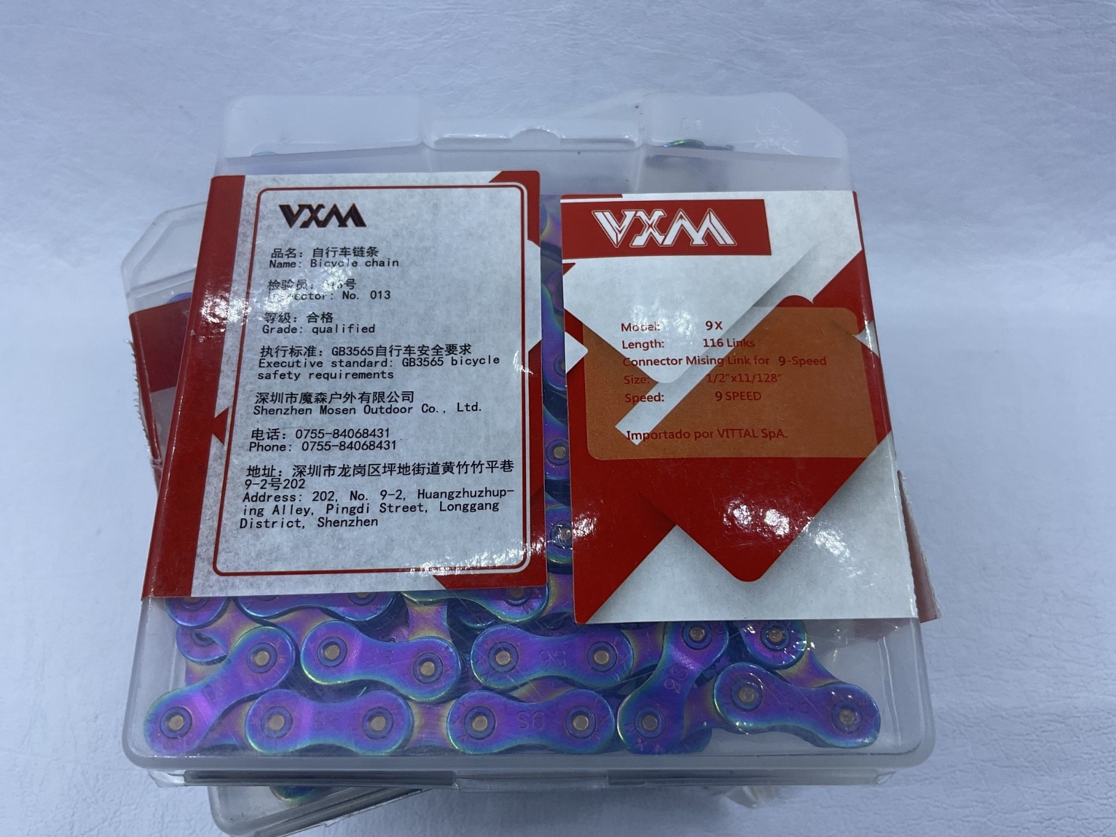 VXM Bike Chain Rainbow 6/7/8 Speed 116 Link Lightweight Chain