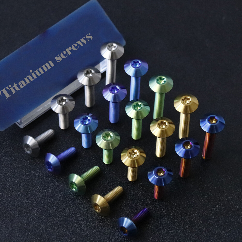 TC4 Titanium Screws Trox Umbrella Head Ti Bolts M5x15 20 25 30mm – 5 Color