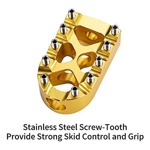 Hopider Motorcycle Gear Shifter peg, Anti-Skid Shift Lever Foot Peg 360° Gold