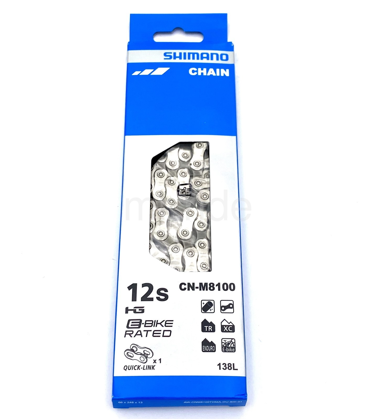 Shimano Deore XT CN-M8100 12 Speed 138 Links MTB Chain SIL-TEC W/ Quick link