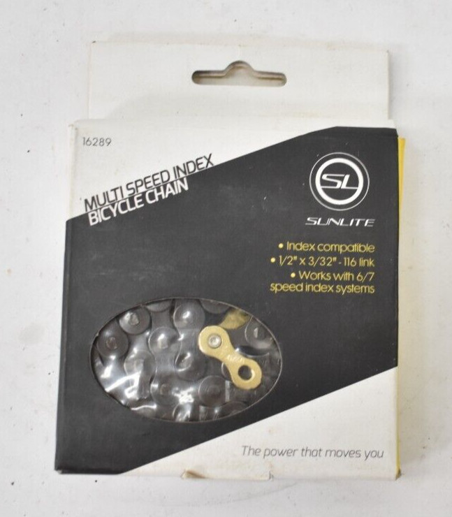Sunlite Bicycle Chain Multi Speed Index 1/.2″ x 3/32″ 116 Link 16289 Genuine OEM