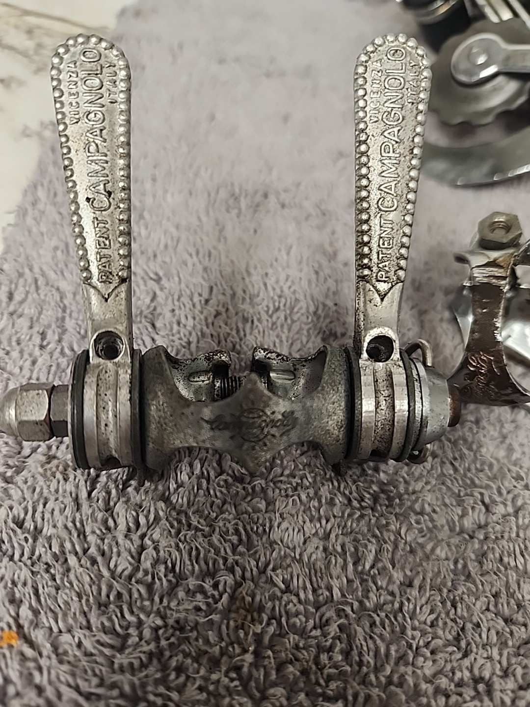 Vintage Rare Campagnolo Gran Sport Crank 3-Arm Steel, Derailleurs And Shifters.