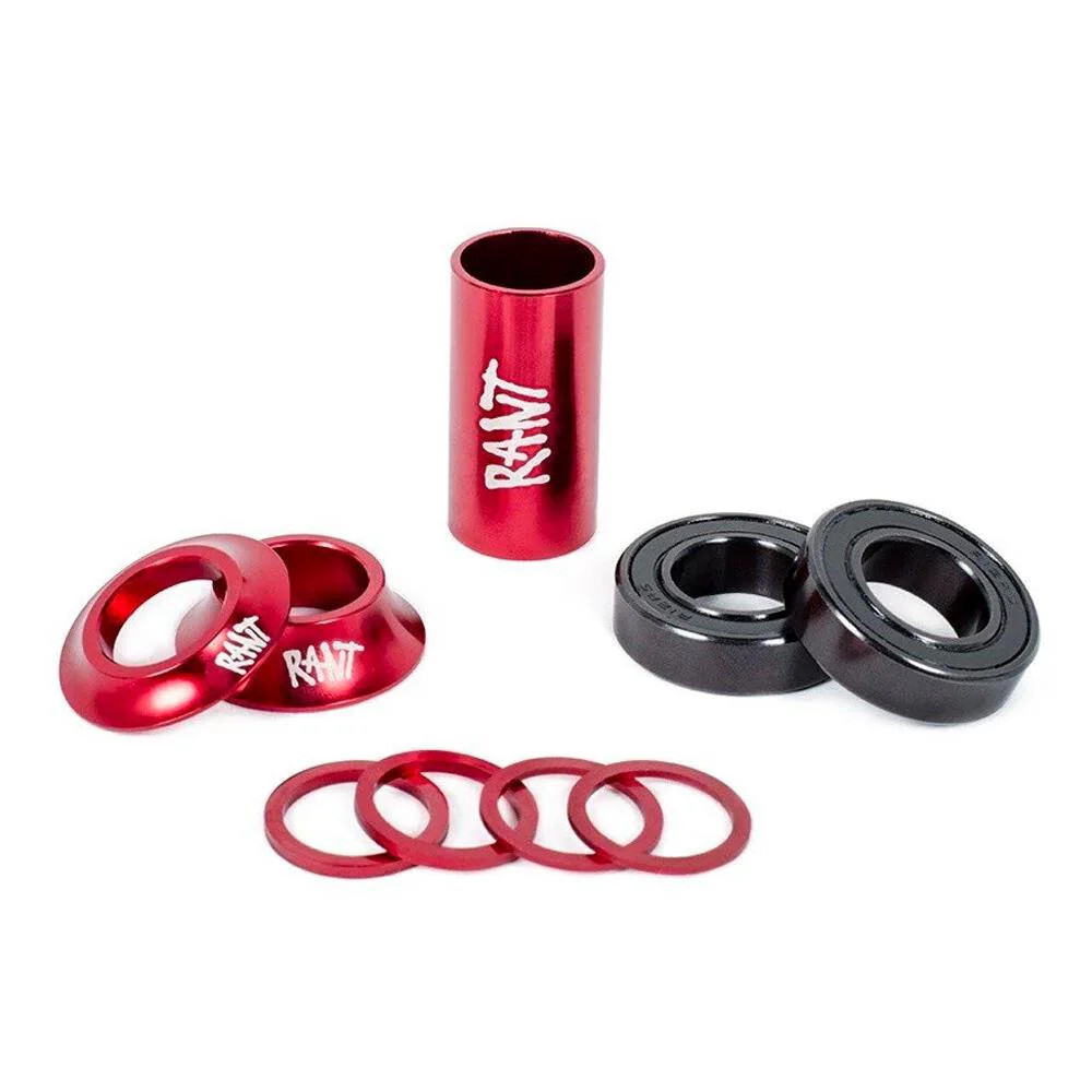RANT MID BB BOTTOM BRACKET KIT 22mm BMX BIKE SEALED BEARINGS GT SUBROSA RED NEW
