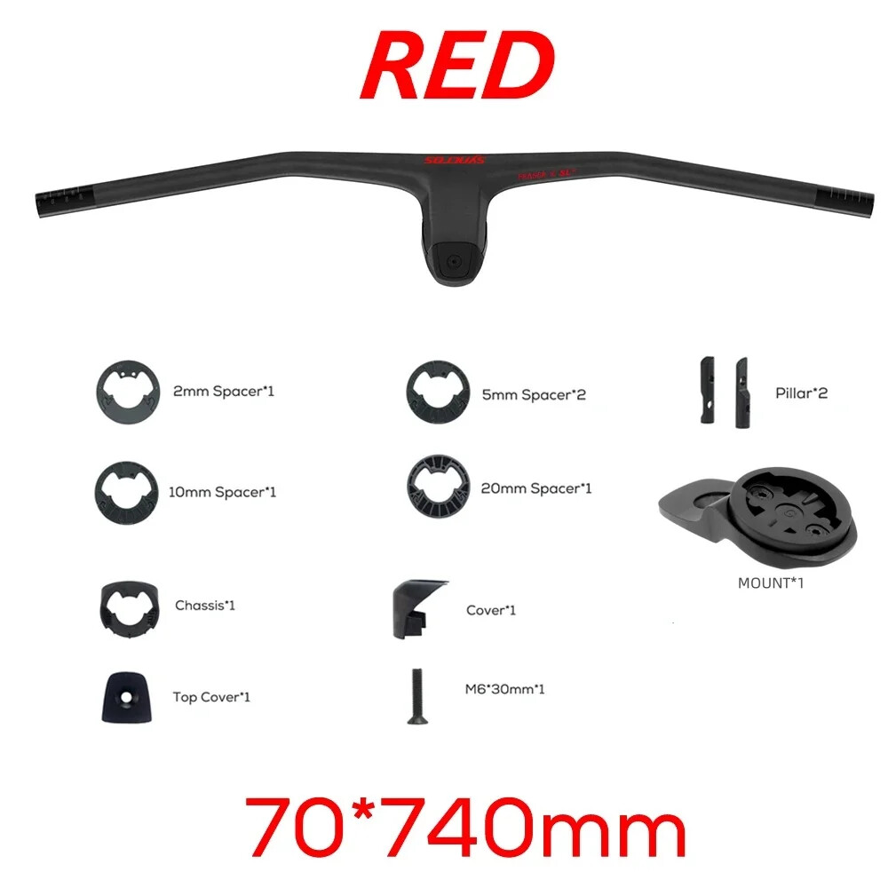 -20 Degrees Carbon Fibre Integrated Cockpit MTB Handlebar 740mm Bike Accessories