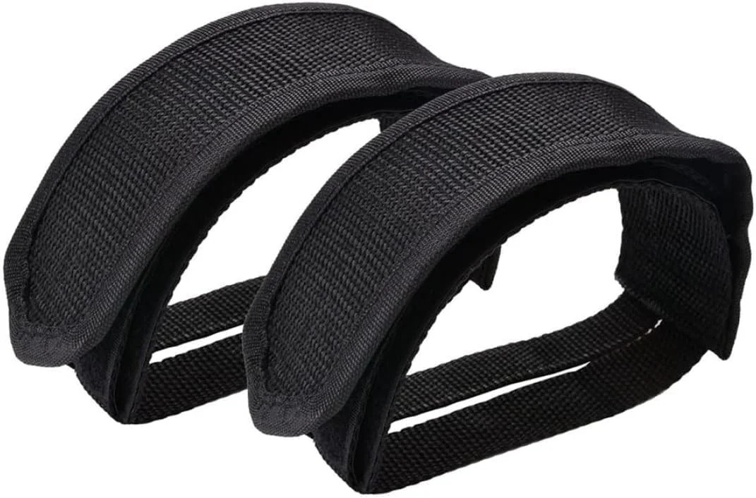 2Pcs Black Beam Strap Pedal Straps Cycling Kids Bike Foot Pedal Straps Toe Clips