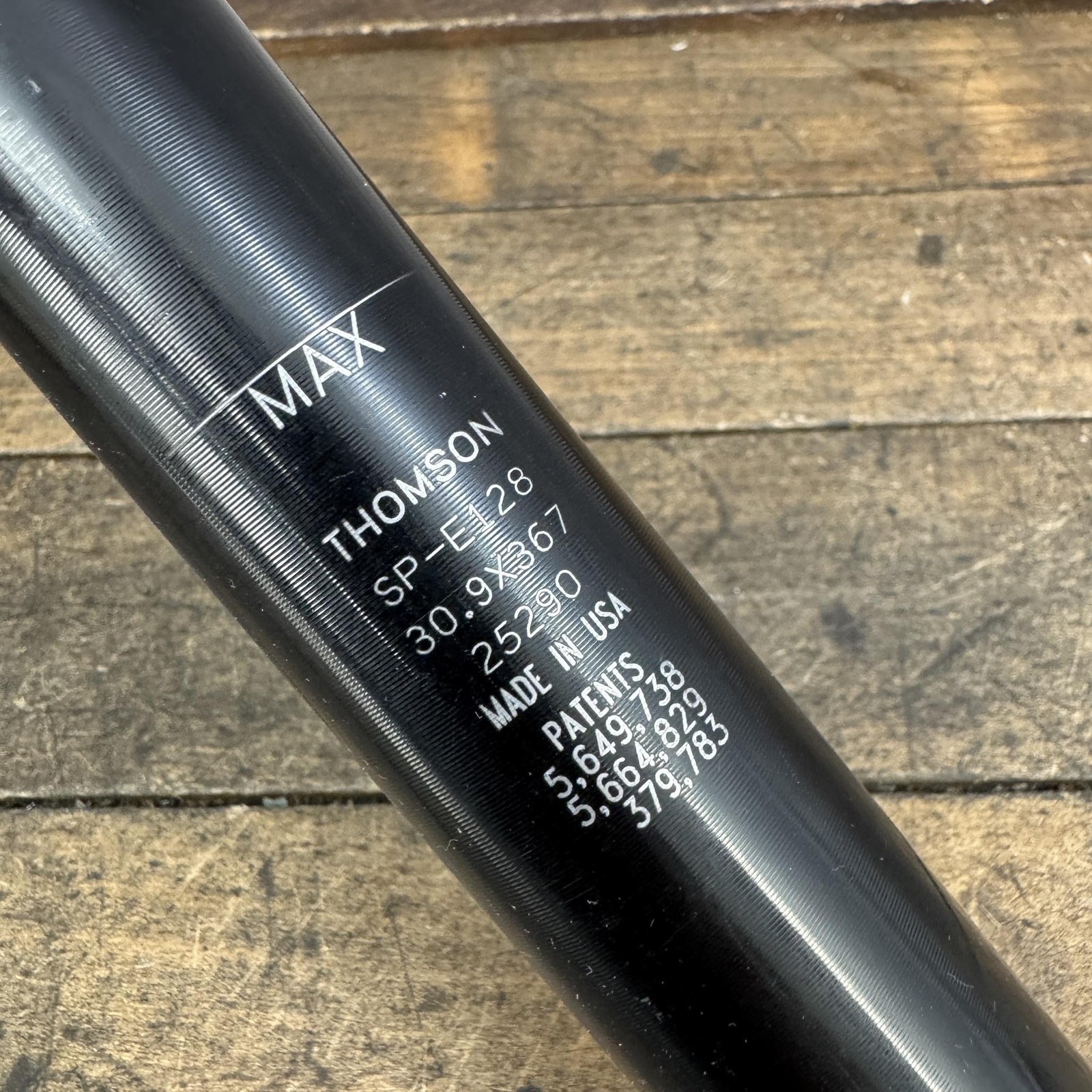 Thomson Elite Bicycle Seatpost 30.9mm X 367mm Black Made USA SP-E128 335g Wear